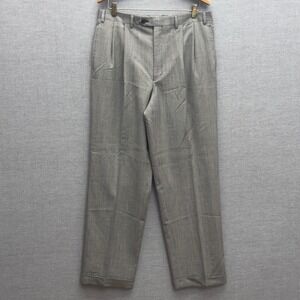 Lauren Ralph Lauren Gray Wool Pleated Cuffed Dress Pants 36x32(34x32)